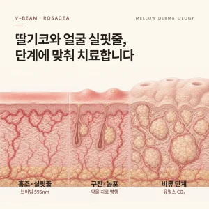 딸기코 치료, 얼굴실핏줄 치료 방법 #브이빔 효과